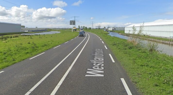 Onderhoud aan deel van Westlandroute