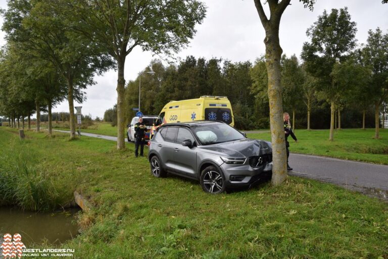 Auto tegen boom Dorppolderweg