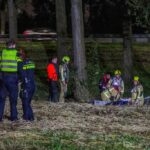 Vrouw in de sloot langs A20