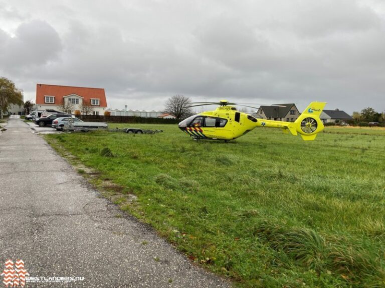 Traumahelikopter inzet in Poeldijk