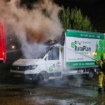 Brand in busje van kringloopwinkel