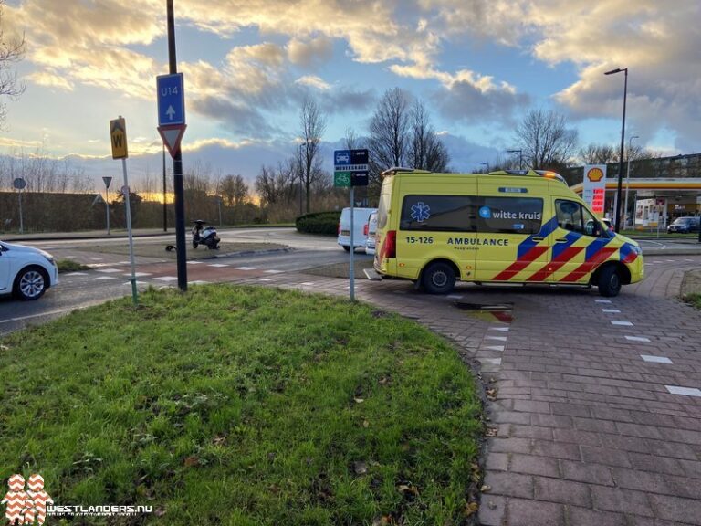 Scooterrijder gewond na ongeluk Westlandseweg