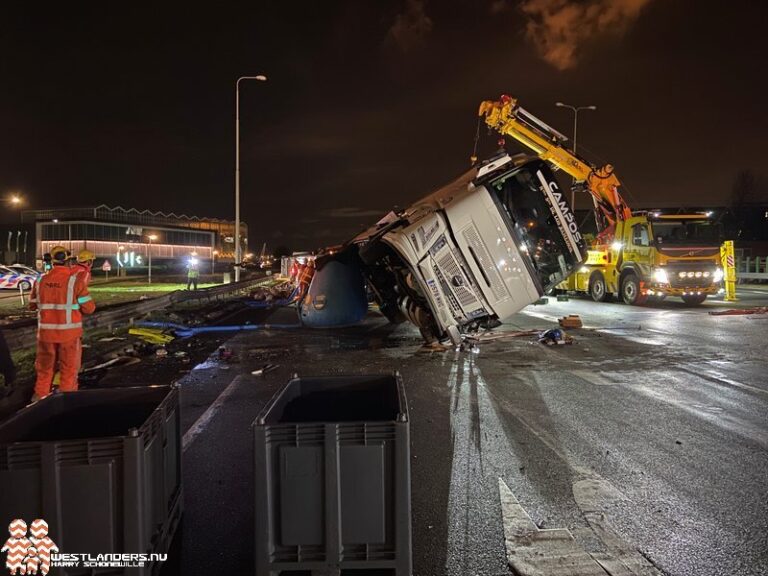 Hulpdiensten veel tijd kwijt rondom berging vrachtwagen