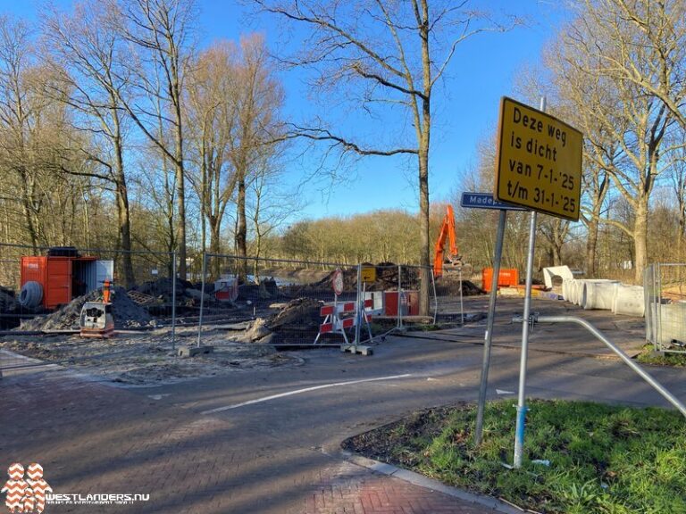 Madepolderweg dicht tot eind januari