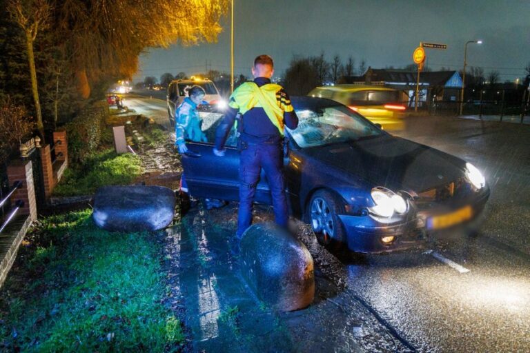 Automobilist ramt biggenrug en raakt gewond