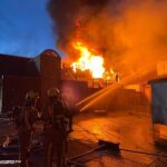 Voormalig café Delfland in vlammen op