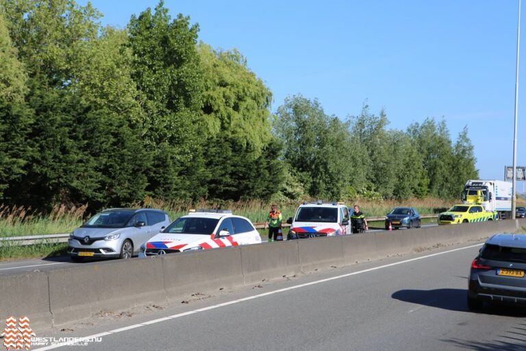 Ongeluk met motor op de N213