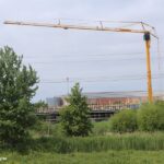 Brug in aanbouw naast de Wippolderlaan