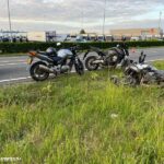 Motorrijder onderuit tijdens rijles