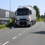 Dieseltank slaat lek na draaien vrachtwagen