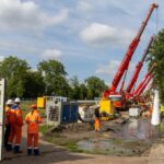 Warmwaterleiding de grond in