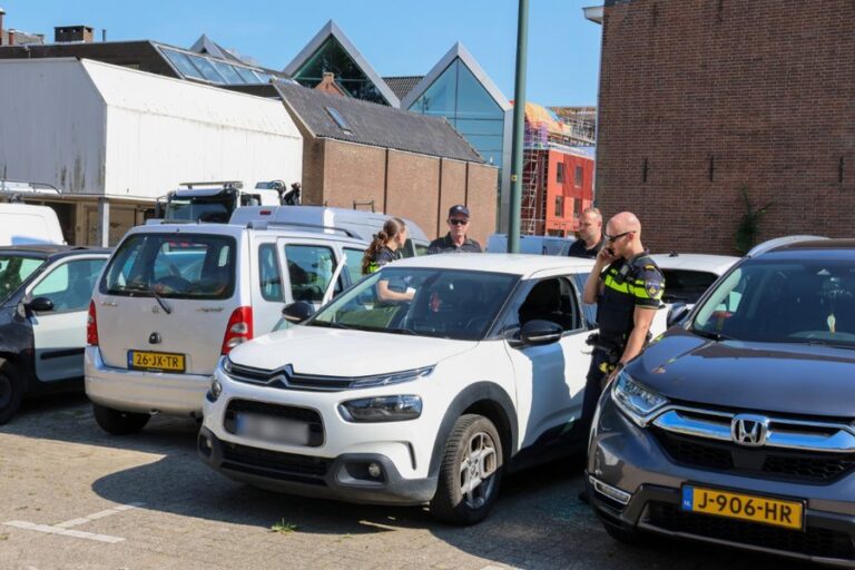 Kat gered uit bloedhete auto